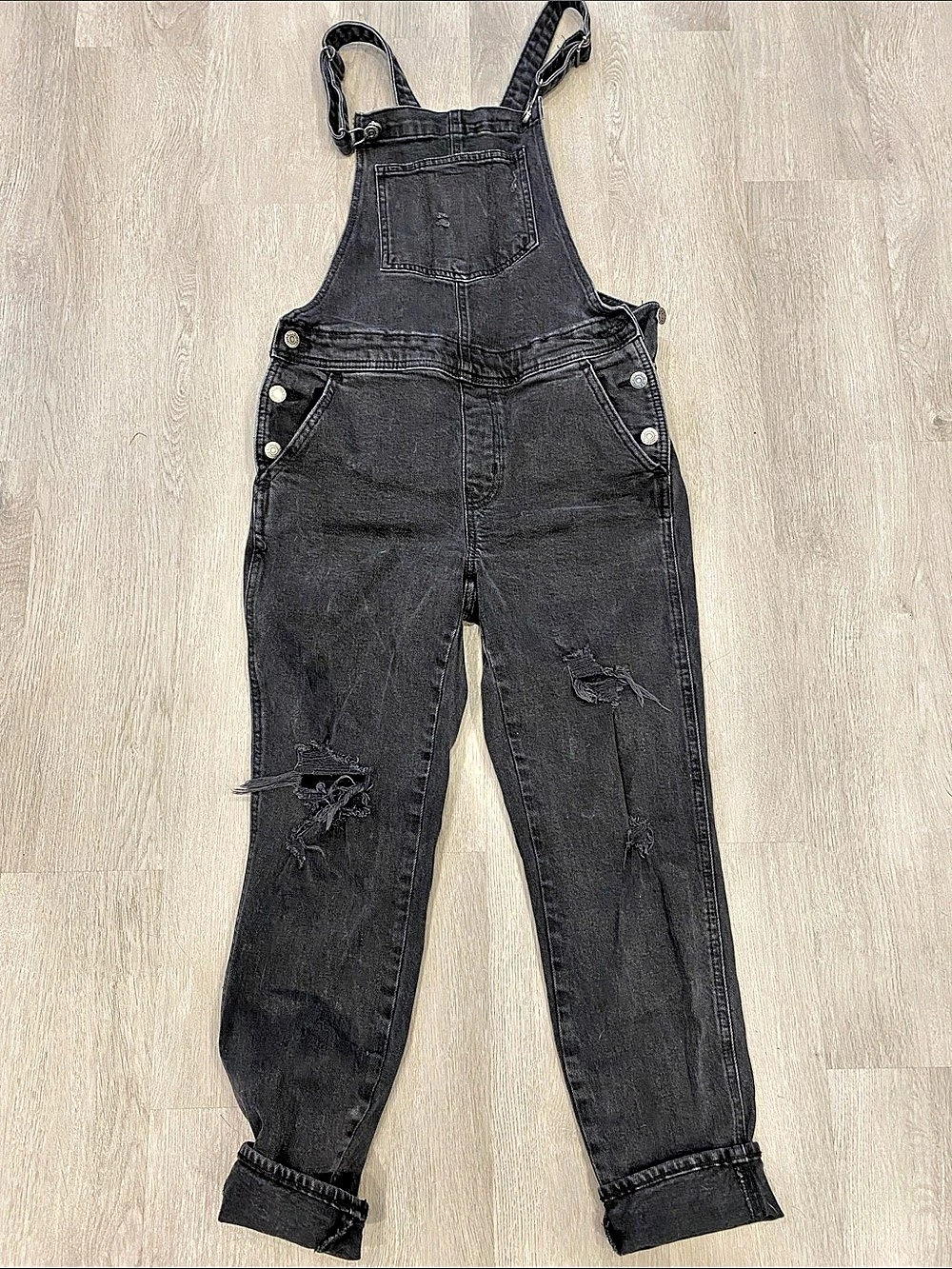 Old Navy OG Straight Jean Overalls Black Size 4